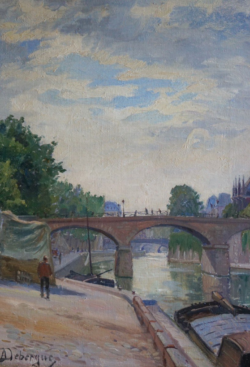 PARIS / LA SEINE ET NOTRE DAME / ANNÉES 20 / ALFDRED A. DEBERGUES (1873-1948)-photo-1