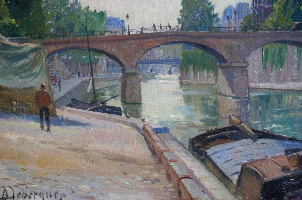 PARIS / LA SEINE ET NOTRE DAME / ANNÉES 20 / ALFDRED A. DEBERGUES (1873-1948)-photo-3