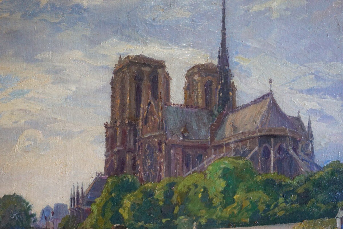 PARIS / LA SEINE ET NOTRE DAME / ANNÉES 20 / ALFDRED A. DEBERGUES (1873-1948)-photo-4