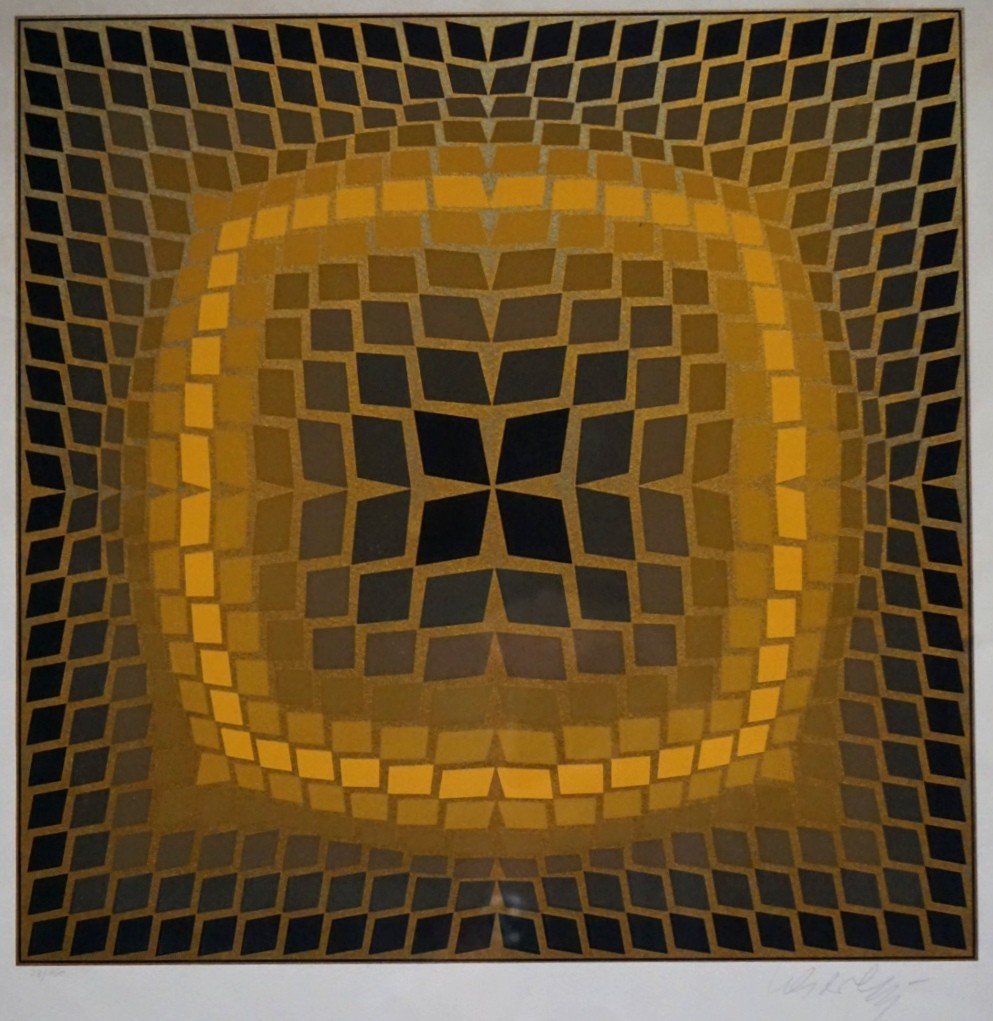 VICTOR VASARELY (1906-1997) / SERIGRAPHIE SIGNÉE ET NUMÉROTÉE / ART OPTIQUE-photo-4