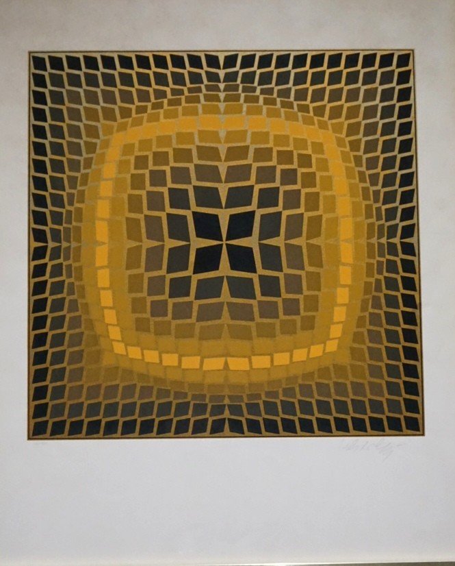 VICTOR VASARELY (1906-1997) / SERIGRAPHIE SIGNÉE ET NUMÉROTÉE / ART OPTIQUE-photo-1