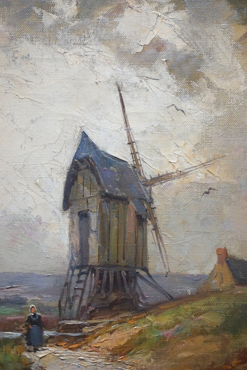 ALBERT HIRTZ (1898-1976) / LE MOULIN / Huile sur toile-photo-3