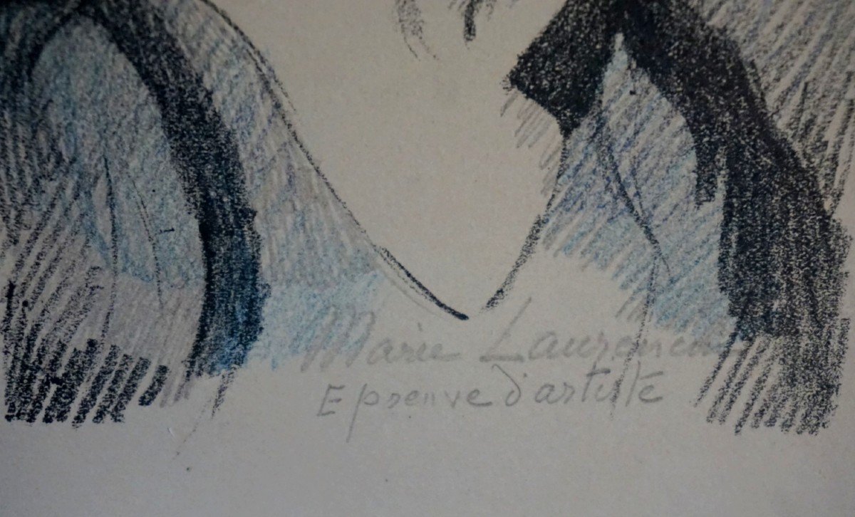 MARIE LAURENCIN (1883-1956) / LITHOGRAPHIE SIGNÉE PAR L'ARTISTE / CIRCA 1950-photo-2