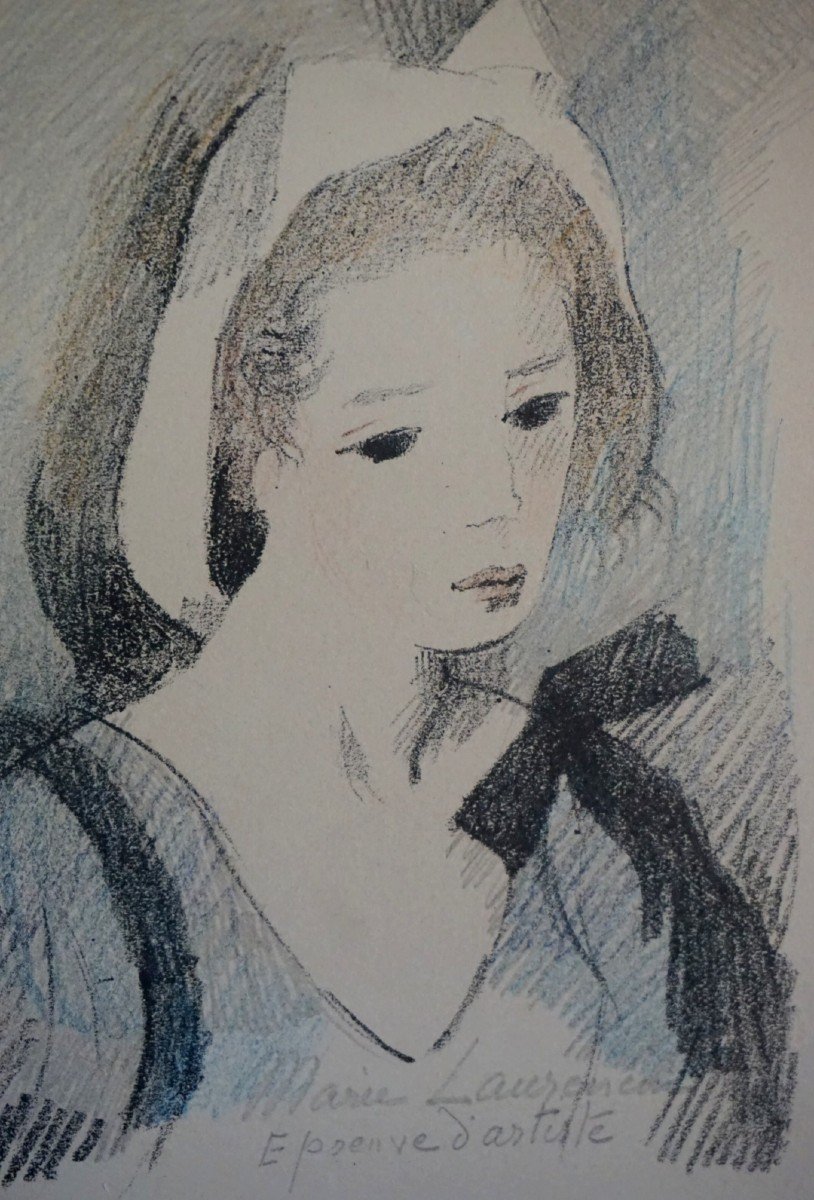 MARIE LAURENCIN (1883-1956) / LITHOGRAPHIE SIGNÉE PAR L'ARTISTE / CIRCA 1950-photo-4