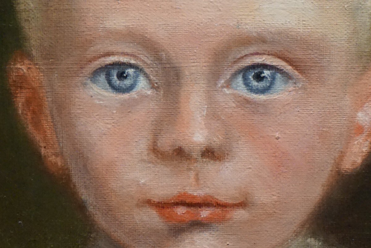 French School / Dated 1891 / Portrait Of A Child / Oil On Canvas -photo-1