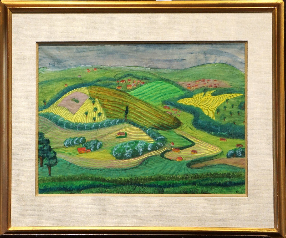 EXPRESSIONNISME ALLEMAND / ANNÉE 1930 / RUDOLF MÖLLER (1881-1967) / EXPRESSIONISMUS / PAYSAGE-photo-4