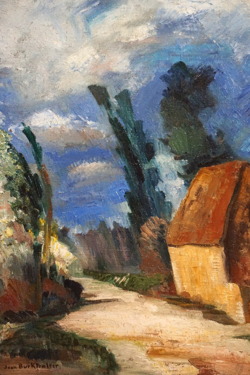 Jean Burkhalter (1895-1982) / Village View / Oil On Canvas-photo-2
