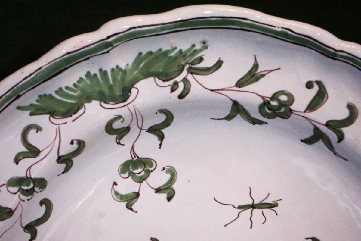Earthenware Plate From Moustiers / Late 18th Century / -photo-2
