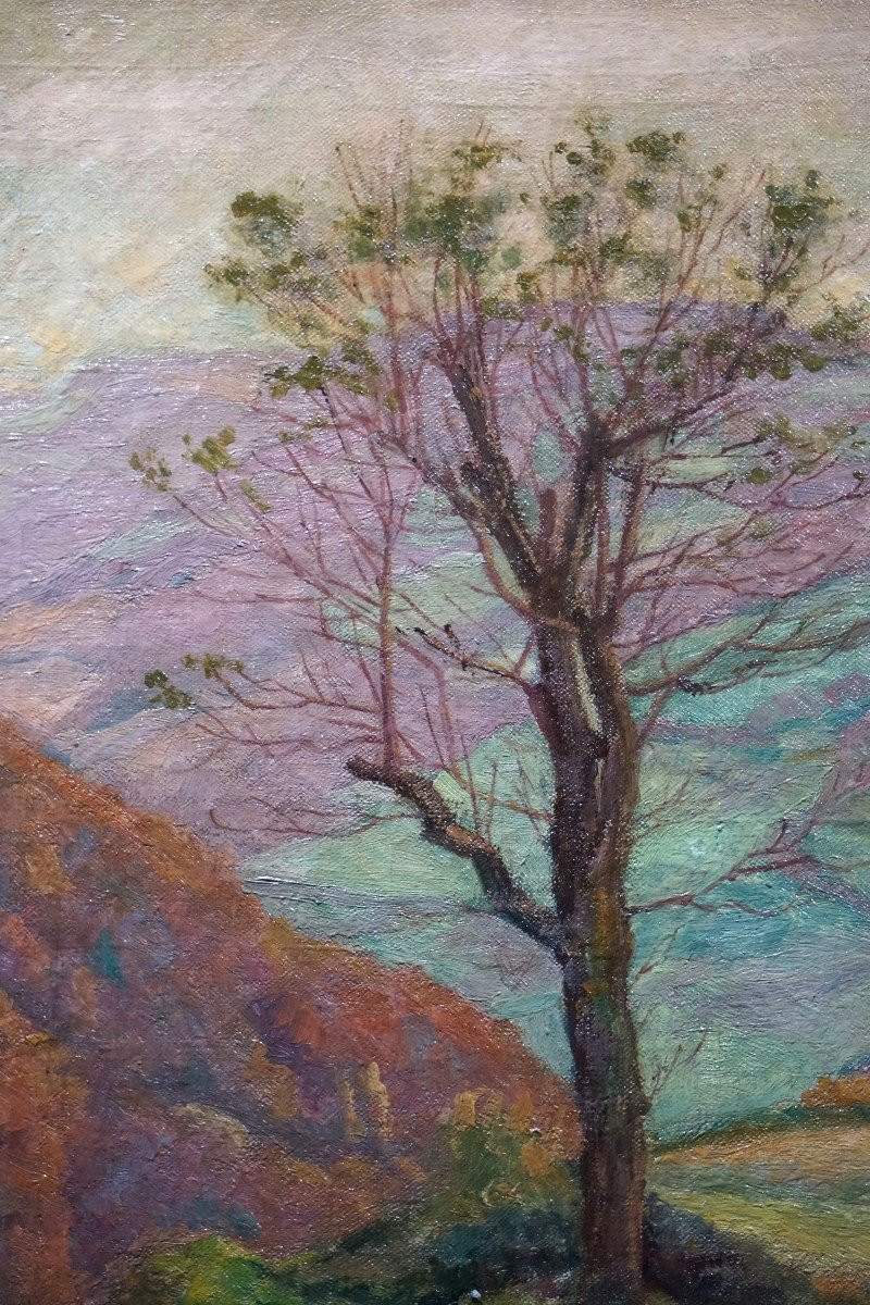 Cantal - Auvergne / Gorm Hansen (1886-1952) / Auvergnat Landscape / Oil On Canvas-photo-2