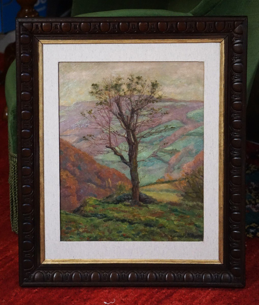 Cantal - Auvergne / Gorm Hansen (1886-1952) / Auvergnat Landscape / Oil On Canvas-photo-4