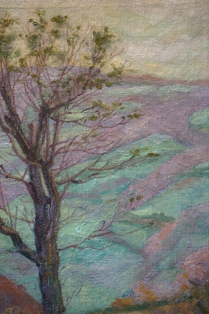 Cantal - Auvergne / Gorm Hansen (1886-1952) / Auvergnat Landscape / Oil On Canvas-photo-1