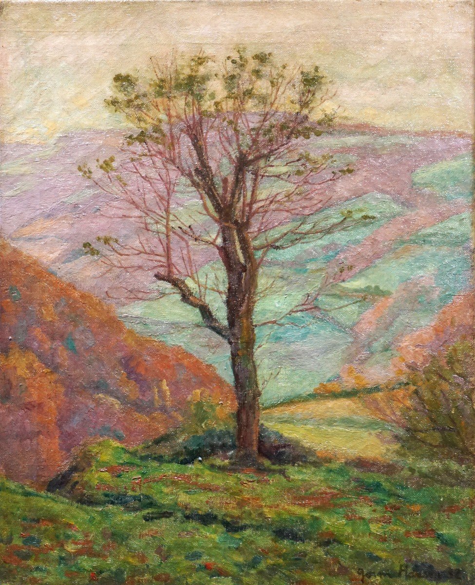 Cantal - Auvergne / Gorm Hansen (1886-1952) / Auvergnat Landscape / Oil On Canvas