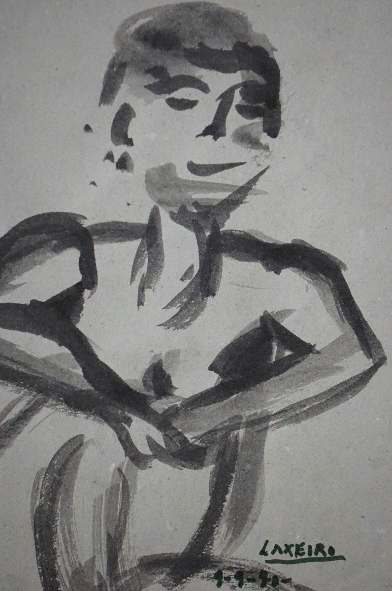 Laxeiro (1908-1996) / Figure / Signed And Dated 1940 / Ink-photo-2