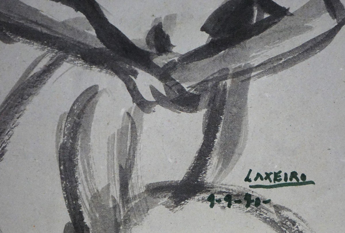 Laxeiro (1908-1996) / Figure / Signed And Dated 1940 / Ink-photo-3