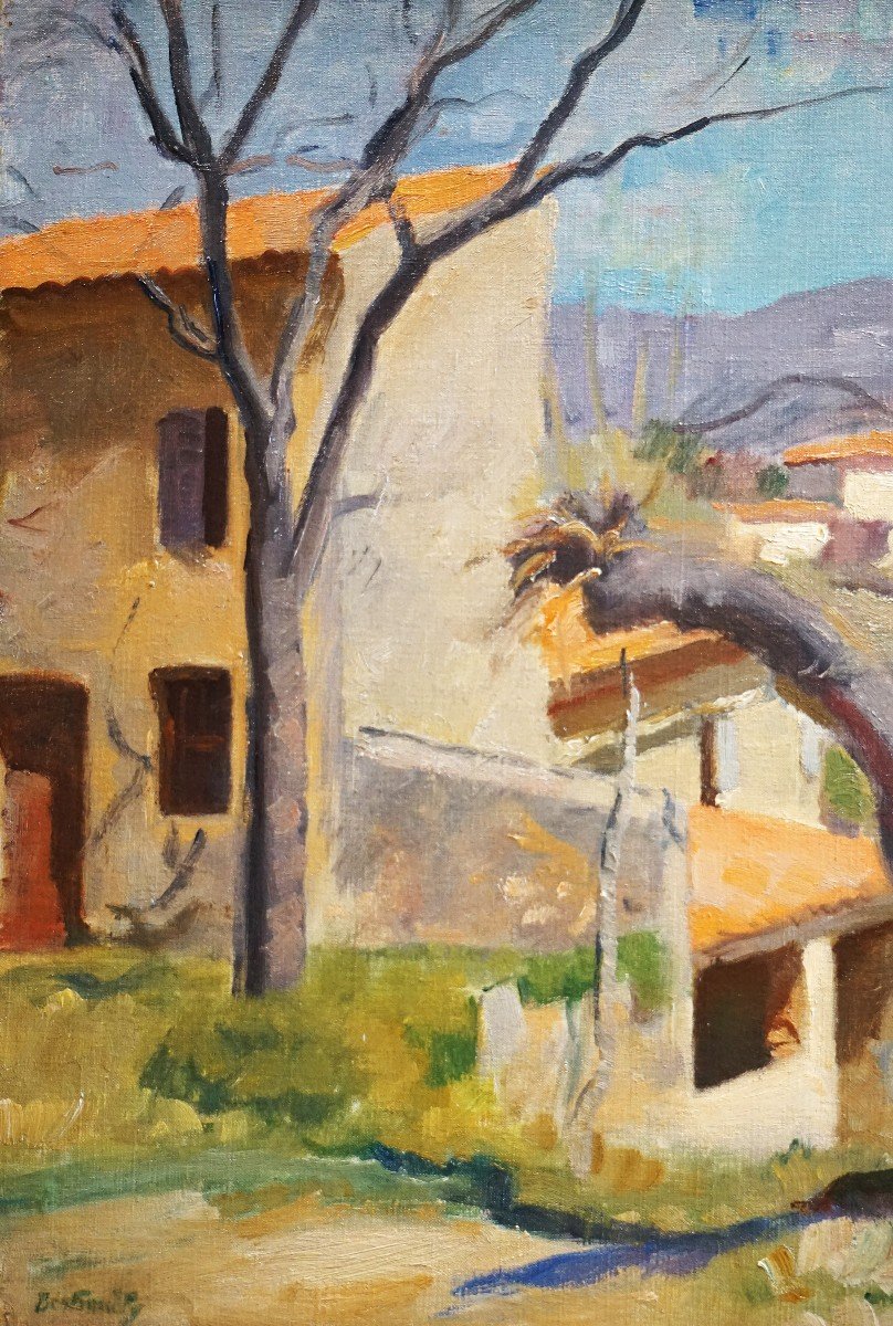 VUE DE VILLAGE EN PROVENCE / DATÉE 1931/ BERTRAND PY (1895-1973) / huile sur toile-photo-2