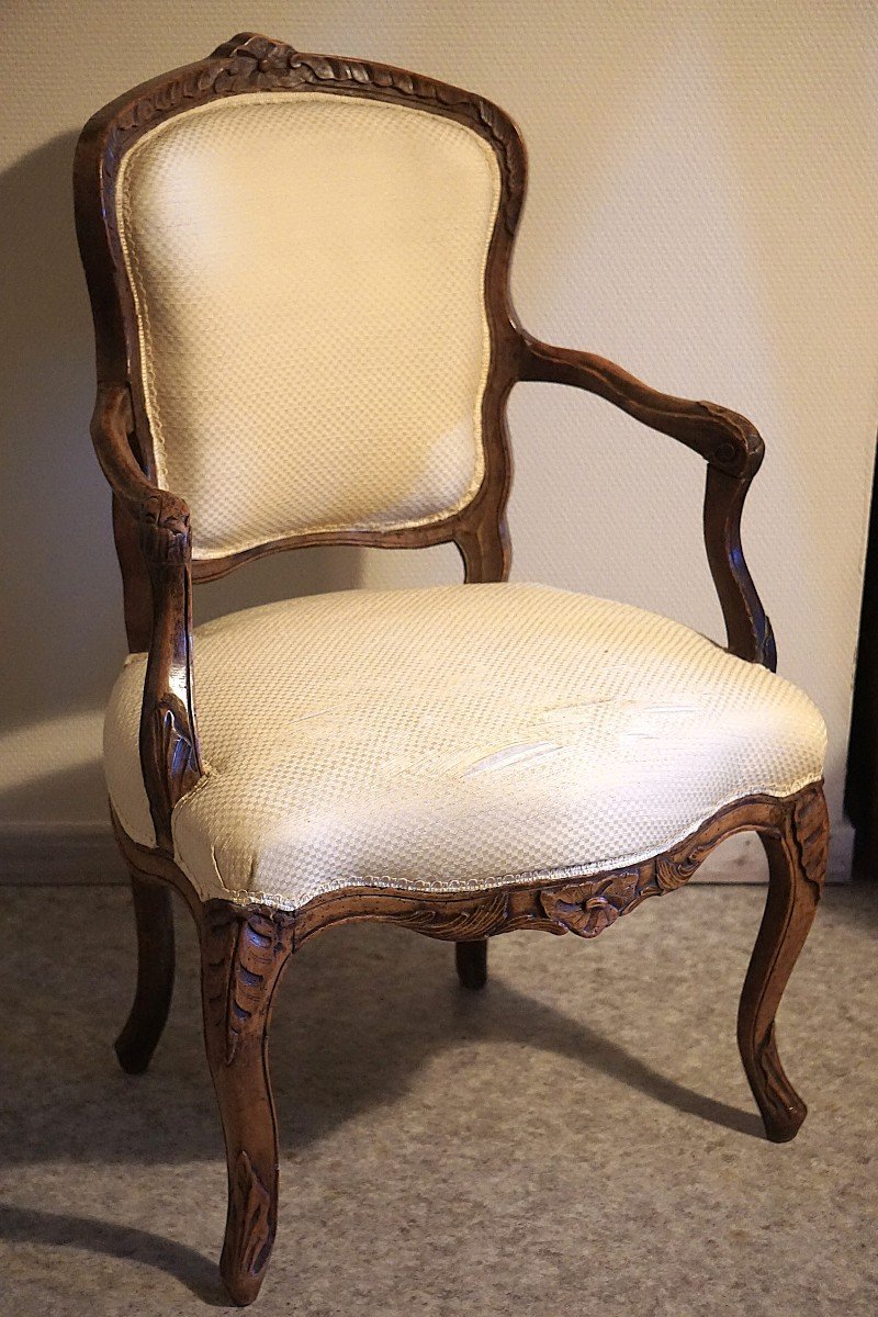 Pair Of Louis XV / 18th Century Armchairs-photo-2