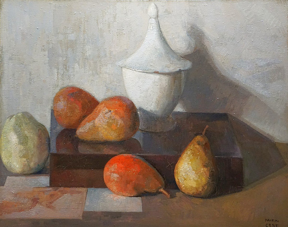 Ywan Cerf (1883-1963) / Still Life: Sobriety And Balance / Oil On Canvas-photo-2