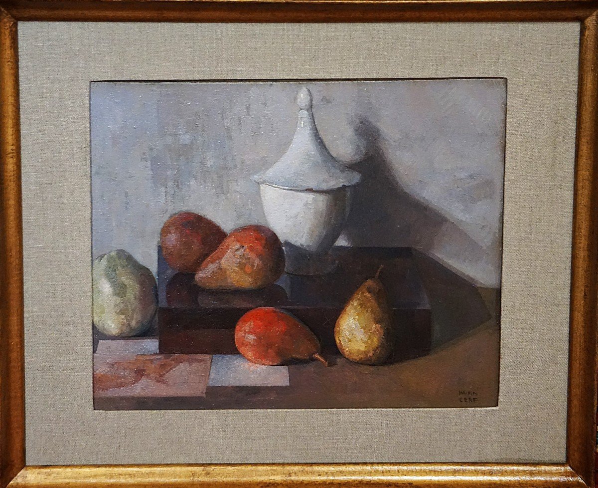 Ywan Cerf (1883-1963) / Still Life: Sobriety And Balance / Oil On Canvas-photo-4