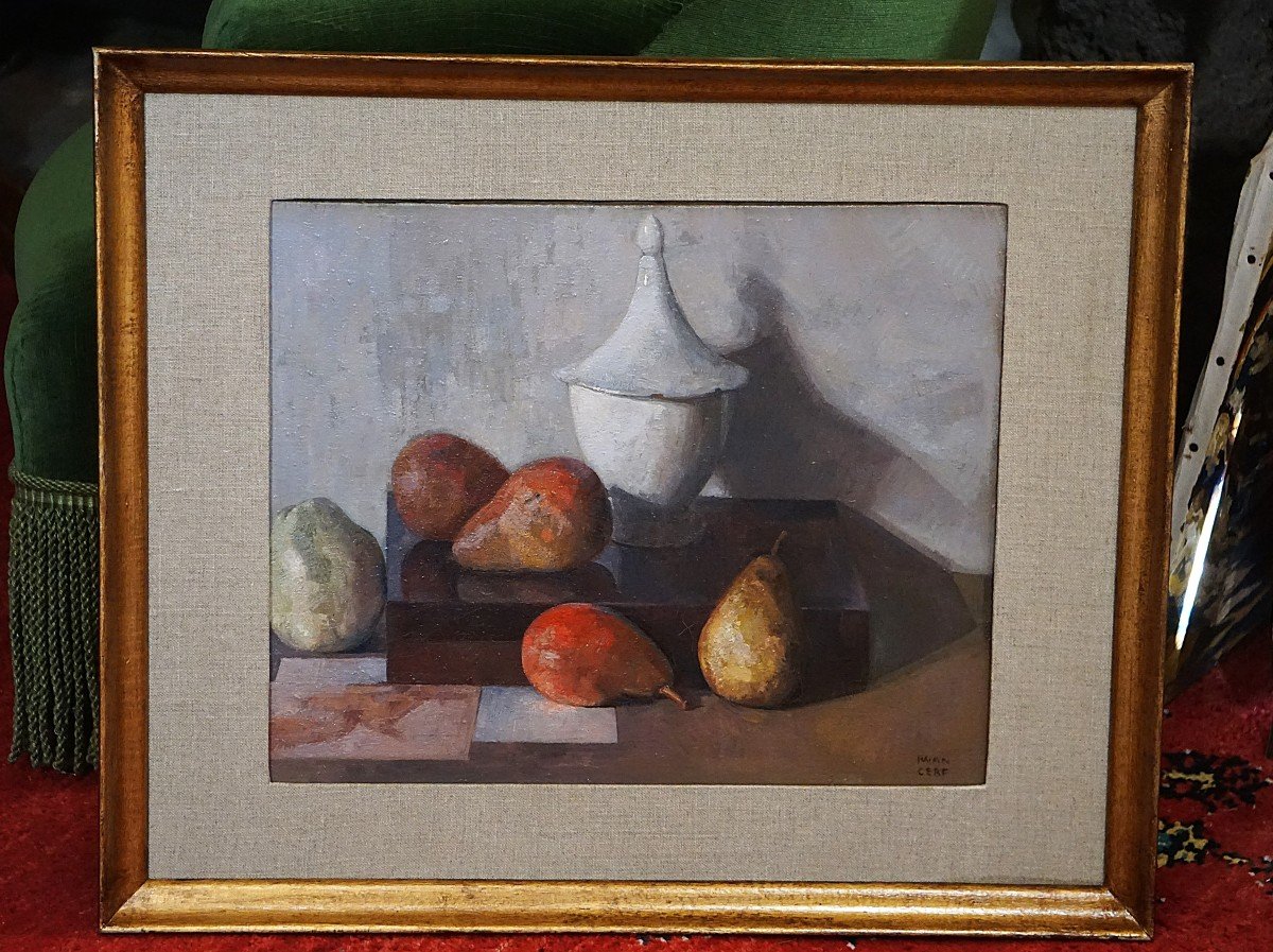 Ywan Cerf (1883-1963) / Still Life: Sobriety And Balance / Oil On Canvas-photo-5