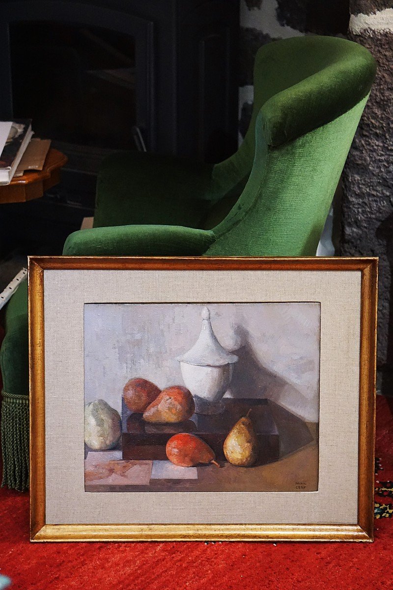 Ywan Cerf (1883-1963) / Still Life: Sobriety And Balance / Oil On Canvas-photo-6