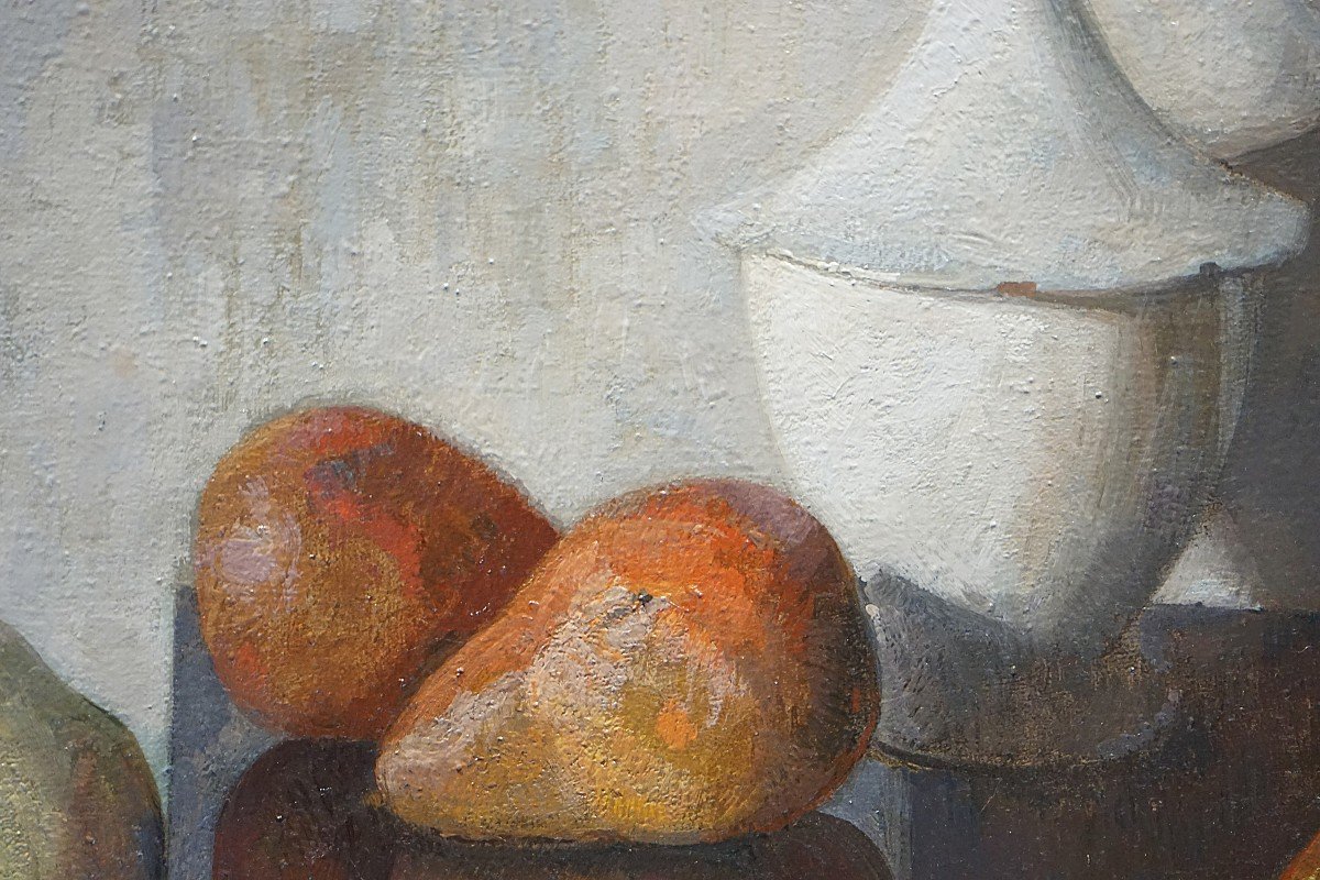 Ywan Cerf (1883-1963) / Still Life: Sobriety And Balance / Oil On Canvas-photo-8