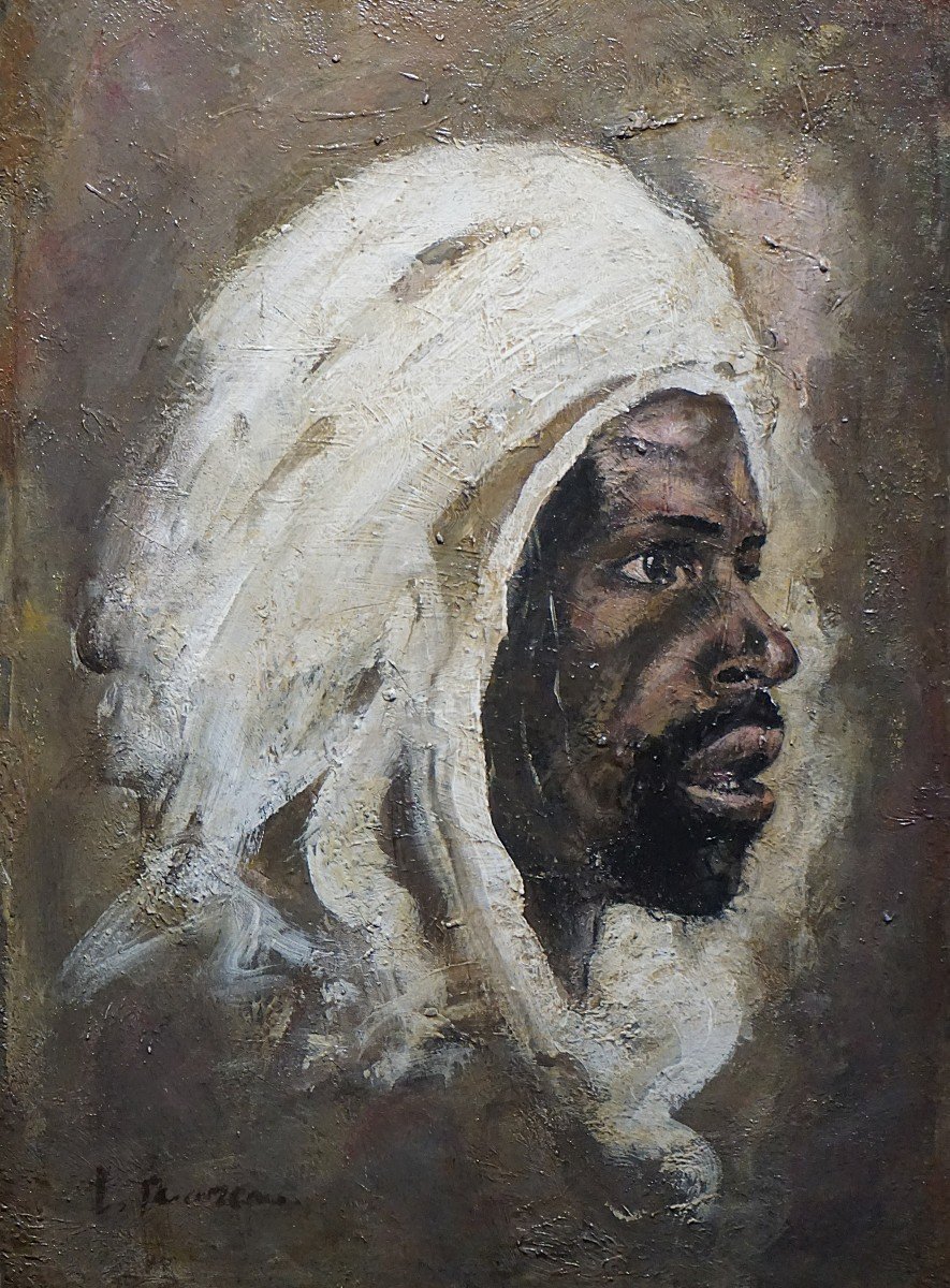 Orientalist School / Man With Turban / Circa 1930-40 / Oil On Canvas-photo-2