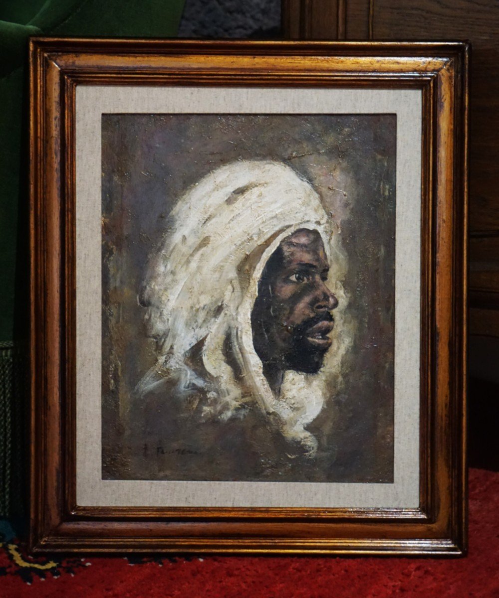 Orientalist School / Man With Turban / Circa 1930-40 / Oil On Canvas-photo-2