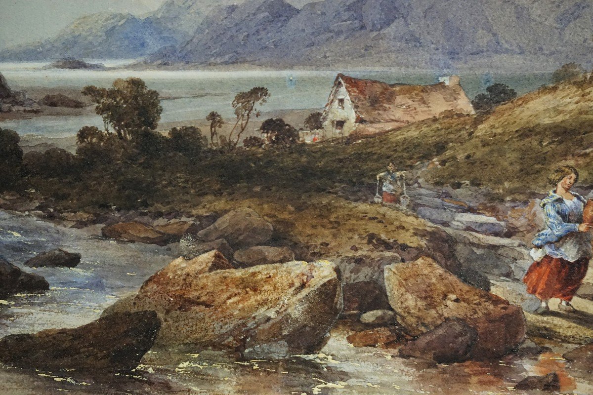 Lake District - Uk / Dated 1861 / Aaron E. Penley (1807-1870) / Watercolor-photo-3