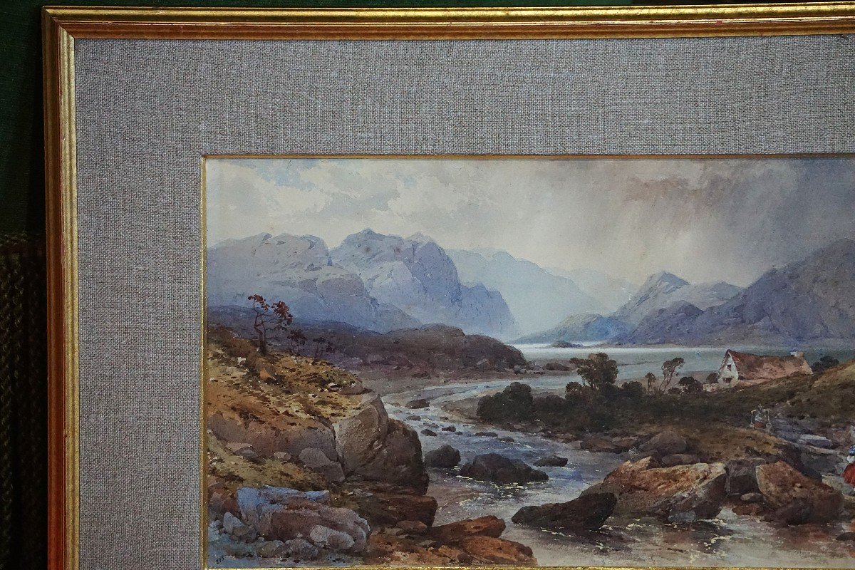 Lake District - Uk / Dated 1861 / Aaron E. Penley (1807-1870) / Watercolor-photo-7