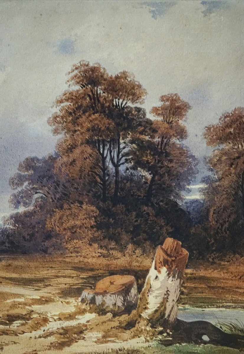 PASTORALE ANGLAISE XIXème siècle / WILLIAM CALLOW (1812-1908) / aquarelle -photo-3