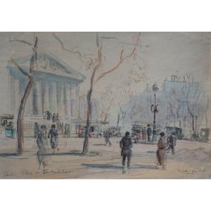 PARIS / PLACE DE LA MADELEINE / ANNÉES  1920 / EUGÈNE VÉDER (1876-1936)