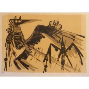 WILFREDO LAM (1902-1982) / LITHOGRAPHIE SIGNÉE ET NUMÉROTÉE 