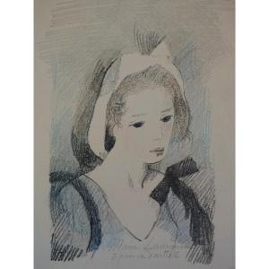 MARIE LAURENCIN (1883-1956) / LITHOGRAPHIE SIGNÉE PAR L'ARTISTE / CIRCA 1950