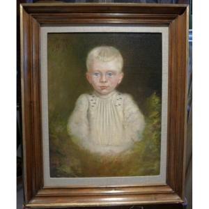 ÉCOLE FRANÇAISE / DATÉE 1891 / PORTRAIT D'ENFANT / huile sur toile 