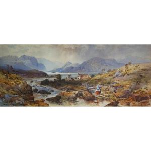 Lake District - Uk / Dated 1861 / Aaron E. Penley (1807-1870) / Watercolor