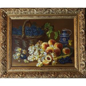 Still Life With Fruit / Late 19th Early 20th Century / Oil On Canvas