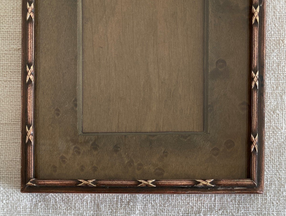 Photo Frame In Chiseled Brass Louis XVI Style 20th-photo-3