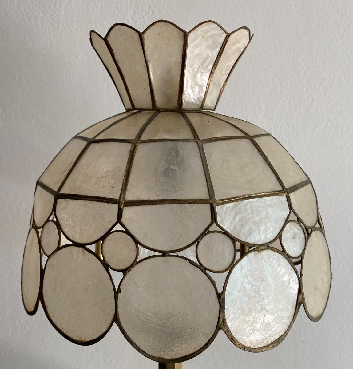 Table Lamp In Bronze And Mother Of Pearl Twentieth-photo-3