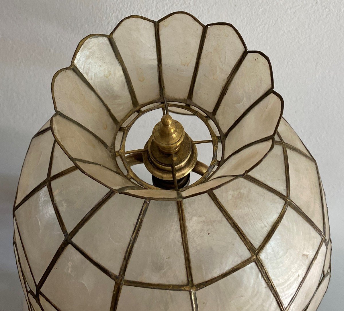 Table Lamp In Bronze And Mother Of Pearl Twentieth-photo-1