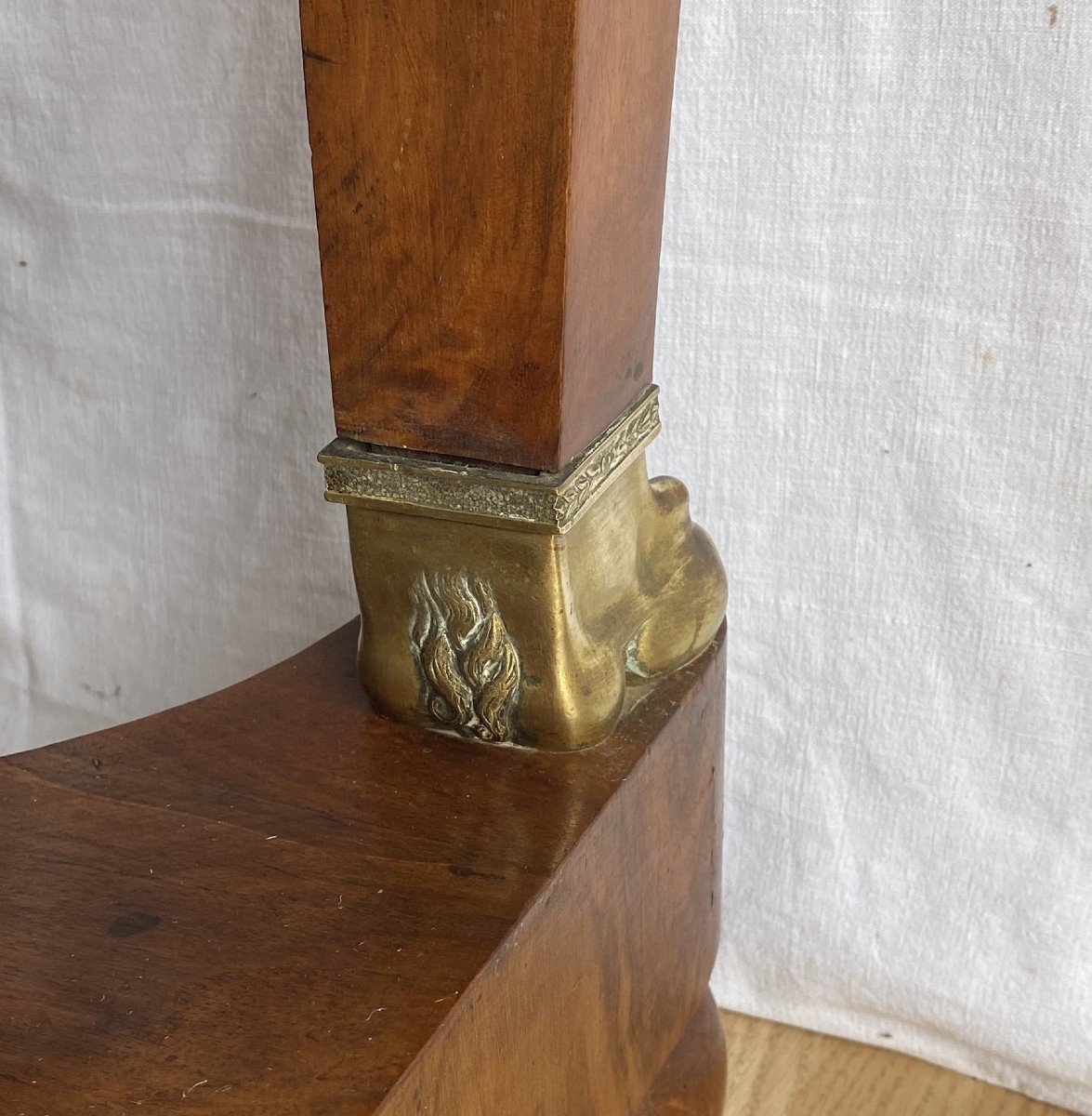 Ogee Console Lion Paws Claw Feet In Walnut 19th Century-photo-4