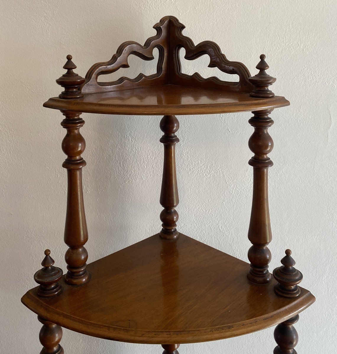 Napoleon III Corner Shelf In Mahogany 19th Century -photo-2