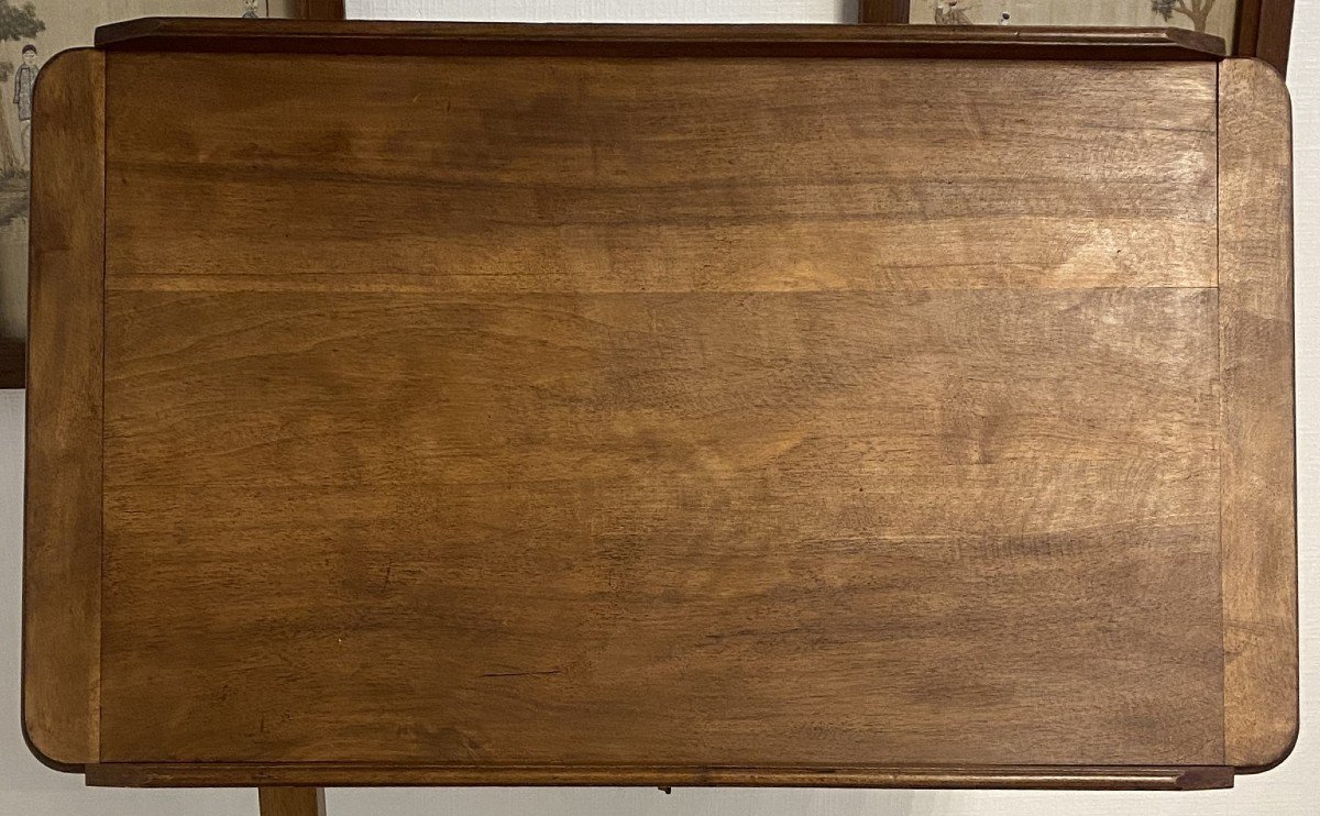 Lectern Or Table With Dupont System In Walnut, 19th Century-photo-5