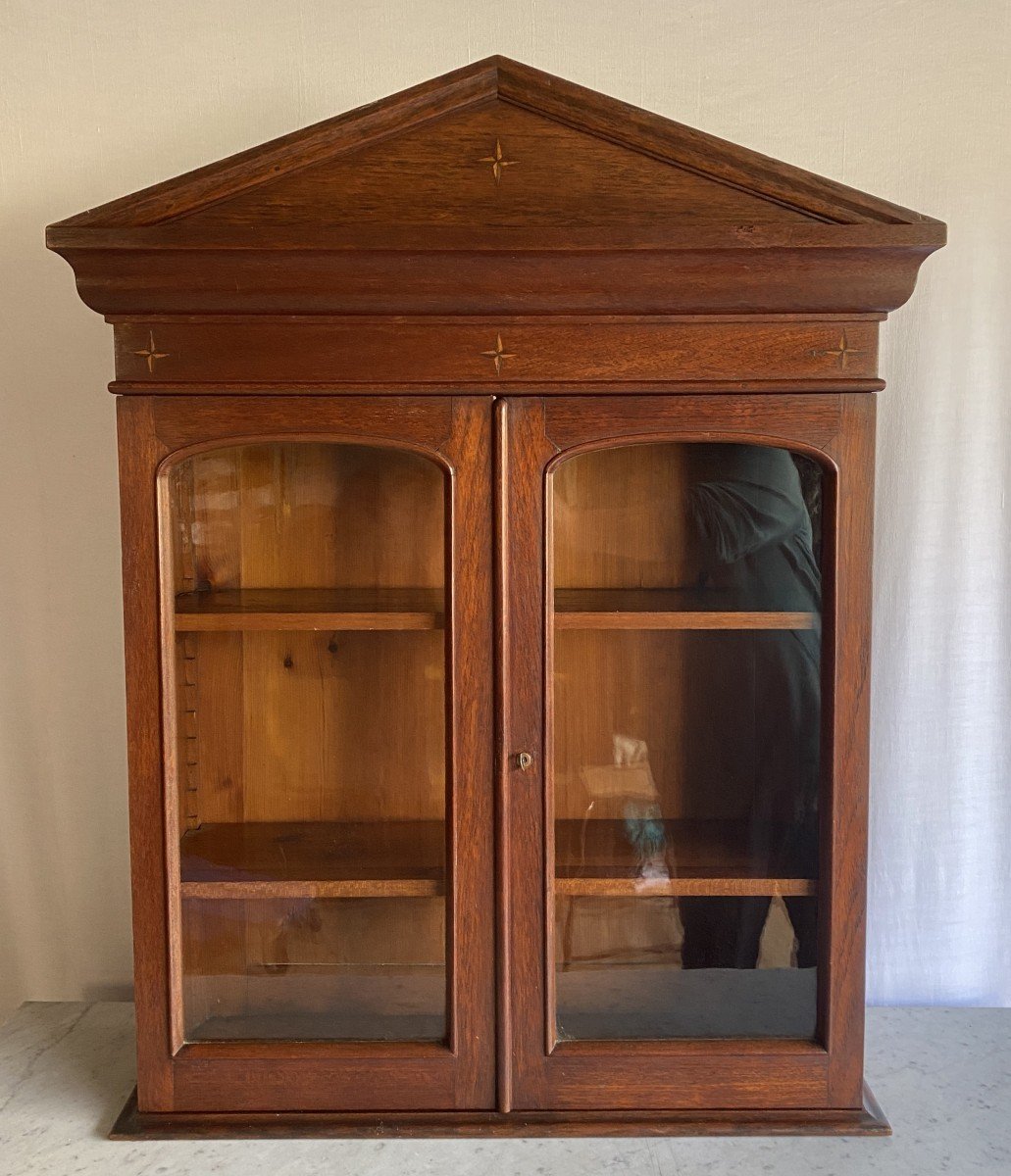 19th Century Mahogany Wall Shelf Display Cabinet