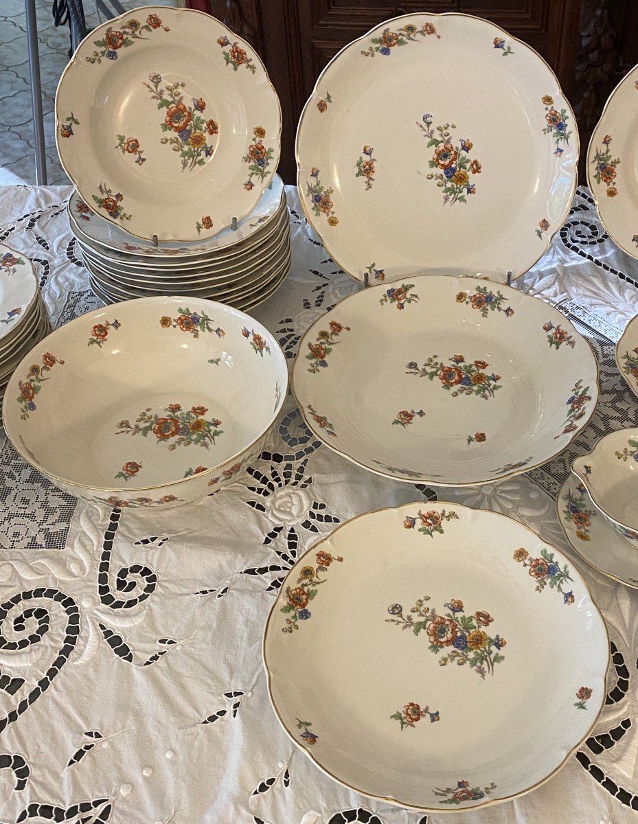 Service De Table En Porcelaine De Limoges Théodore Haviland 73 Pcs -photo-6