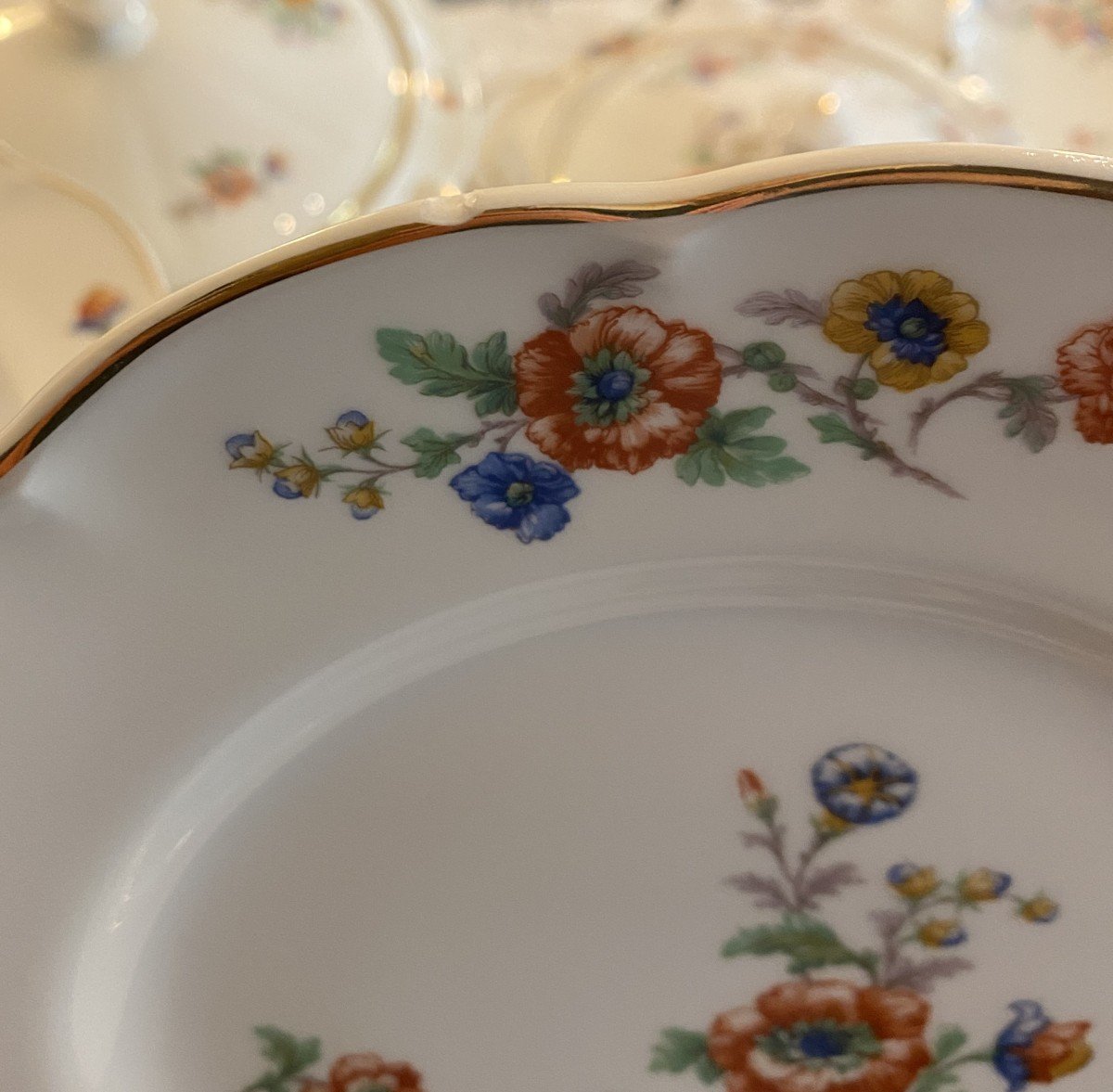 Service De Table En Porcelaine De Limoges Théodore Haviland 73 Pcs -photo-7