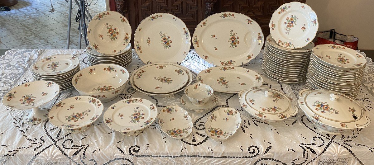 Théodore Haviland 73 Piece Limoges Porcelain Dinner Service 