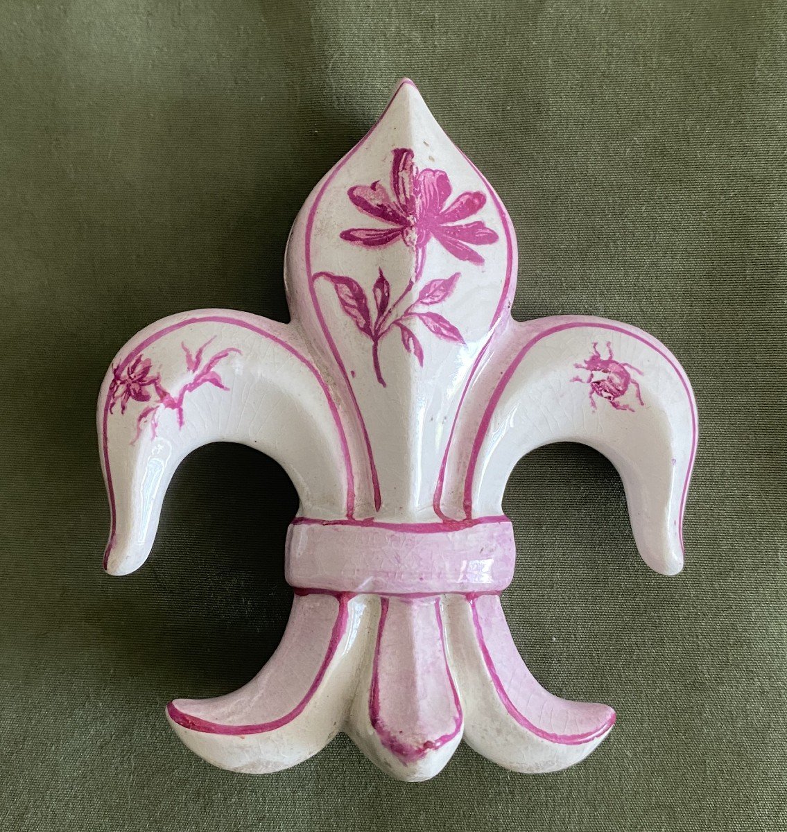 7 Fleur De Lys Menu Or Card Holders In 19th Century Earthenware -photo-4