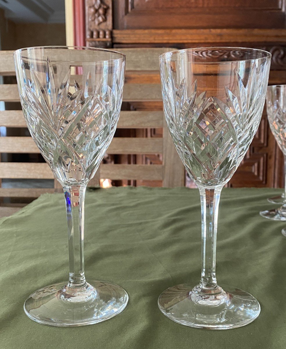 Service De Verres En Cristal St Louis Taillé Modèle Chantilly 32 Pièces XX ème-photo-4