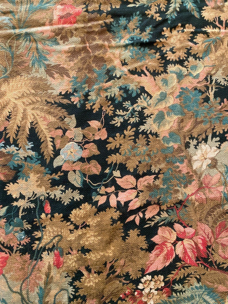 19th Century Floral Fabric Panel-photo-4