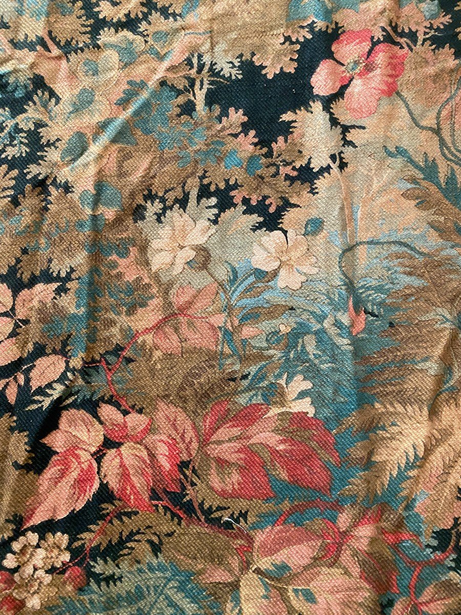 19th Century Floral Fabric Panel-photo-1